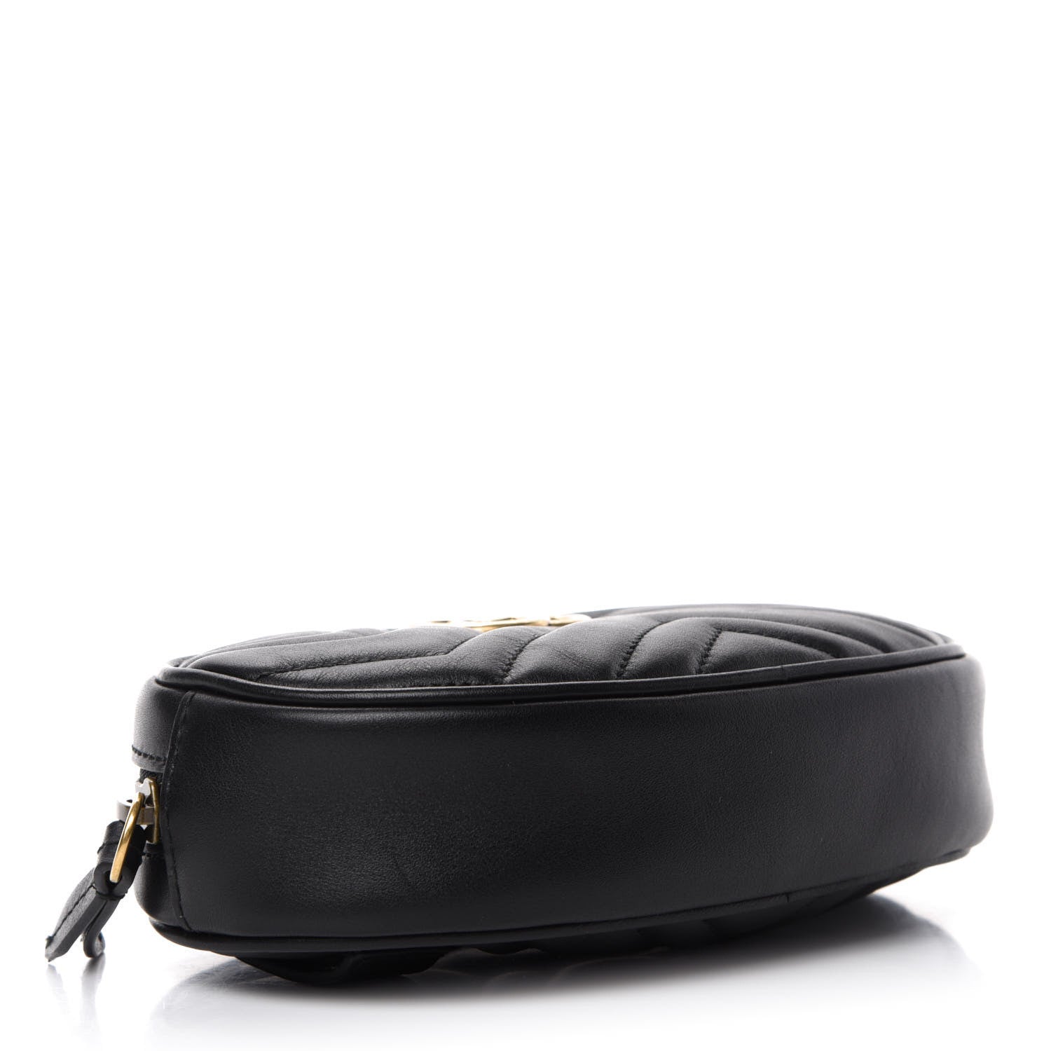 Gucci Calfskin Matelasse GG Marmont Belt Bag 85 34 Black 4 of 12