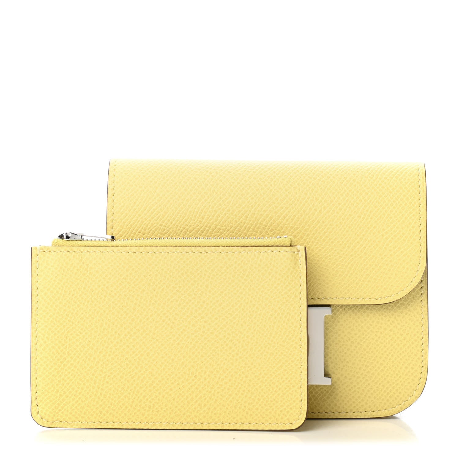 Hermes Epsom Constance Slim Wallet Jaune Poussin 1 of 4