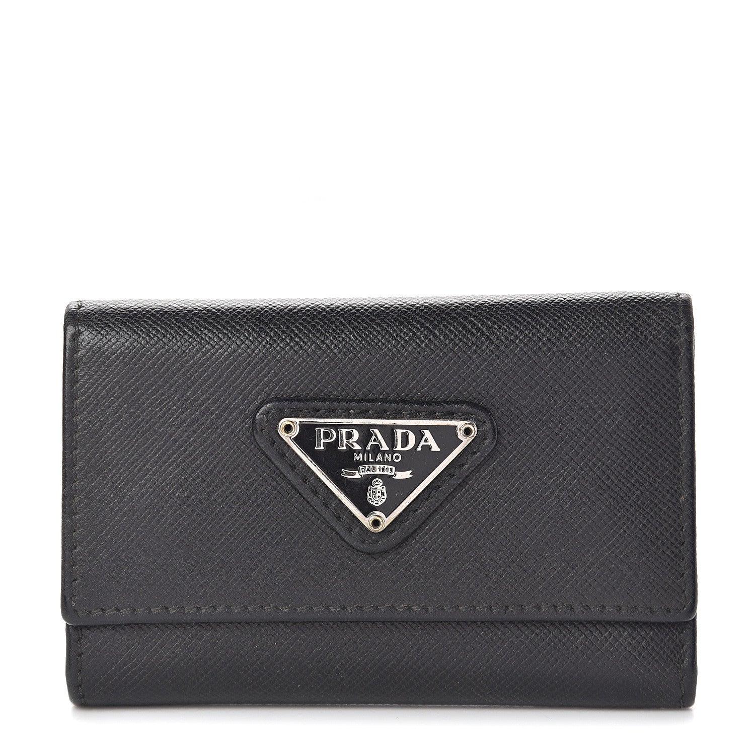 Prada Saffiano 6 Key Holder Black 1 of 6