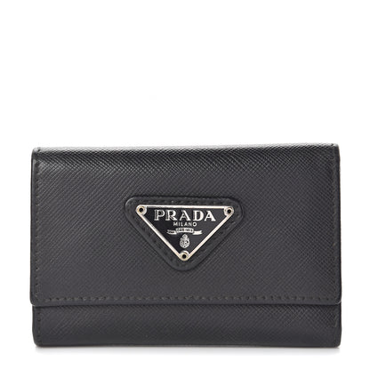 Prada Saffiano 6 Key Holder Black 1 of 6