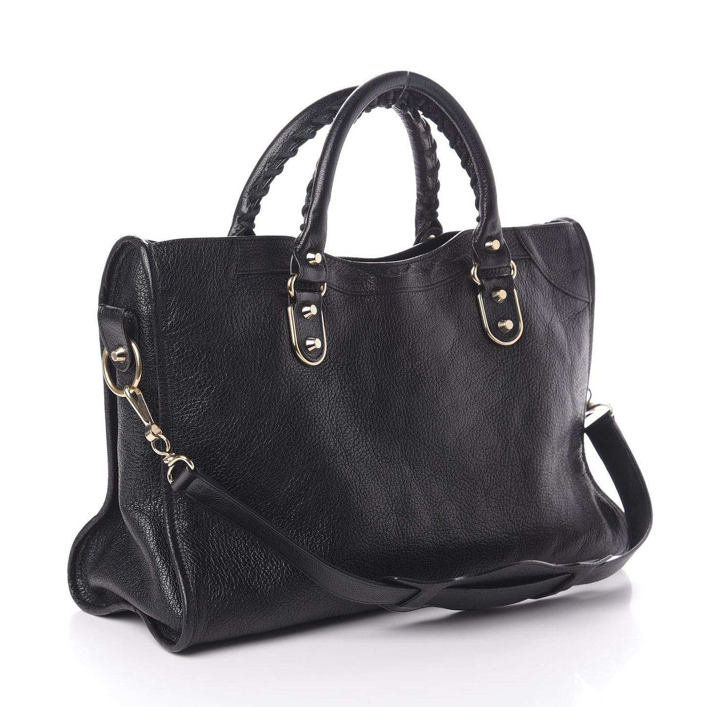 Chevre Gold Metallic Edge Hardware City Black