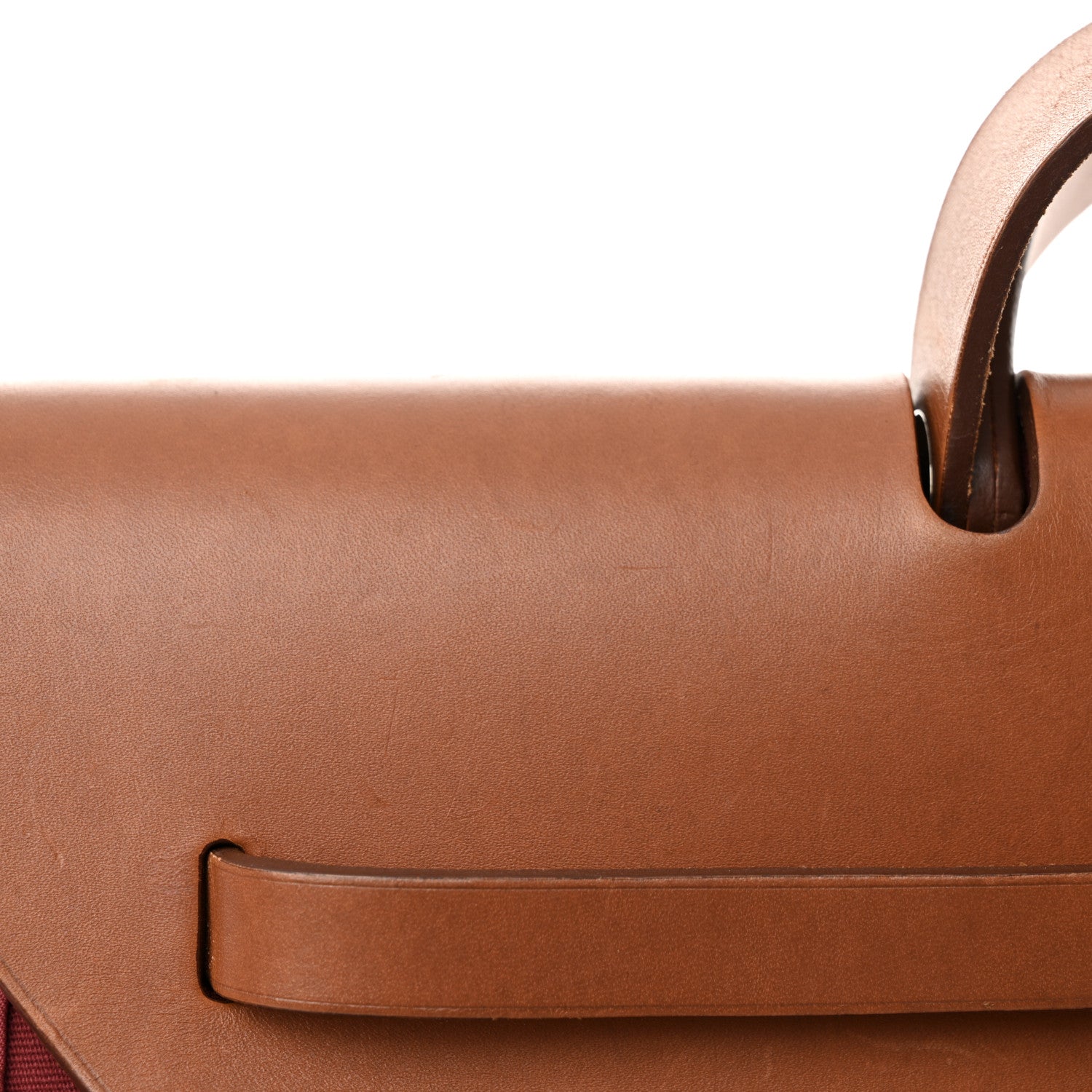 Hermes Vache Hunter Toile Herbag Zip 39 MM Rubis Natural 18 of 22