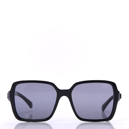 Chanel Acetate Polarized Square Sunglasses 5408 Black 2 of 8