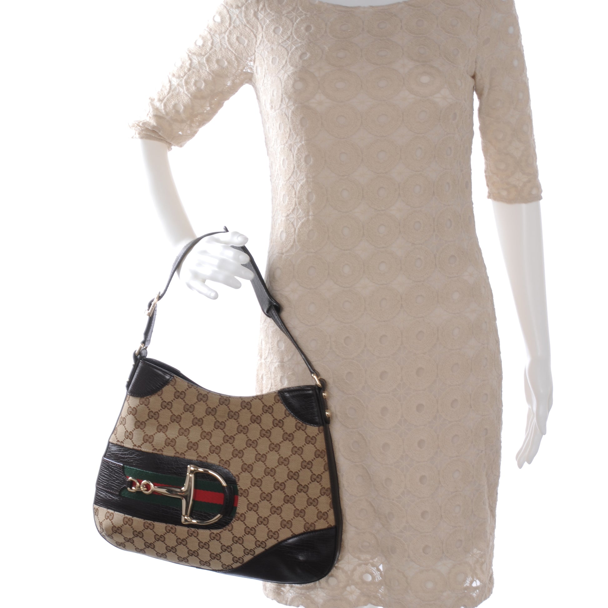 Gucci Monogram Hasler Shoulder Bag Ebony 2 of 7