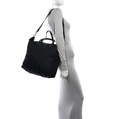 Prada Tessuto Nylon Vela Shopping Tote Black 2 of 10