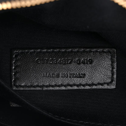 Saint Laurent Metallic Calfskin Matelasse Monogram Lou Belt Bag Vegas Pink 7 of 11
