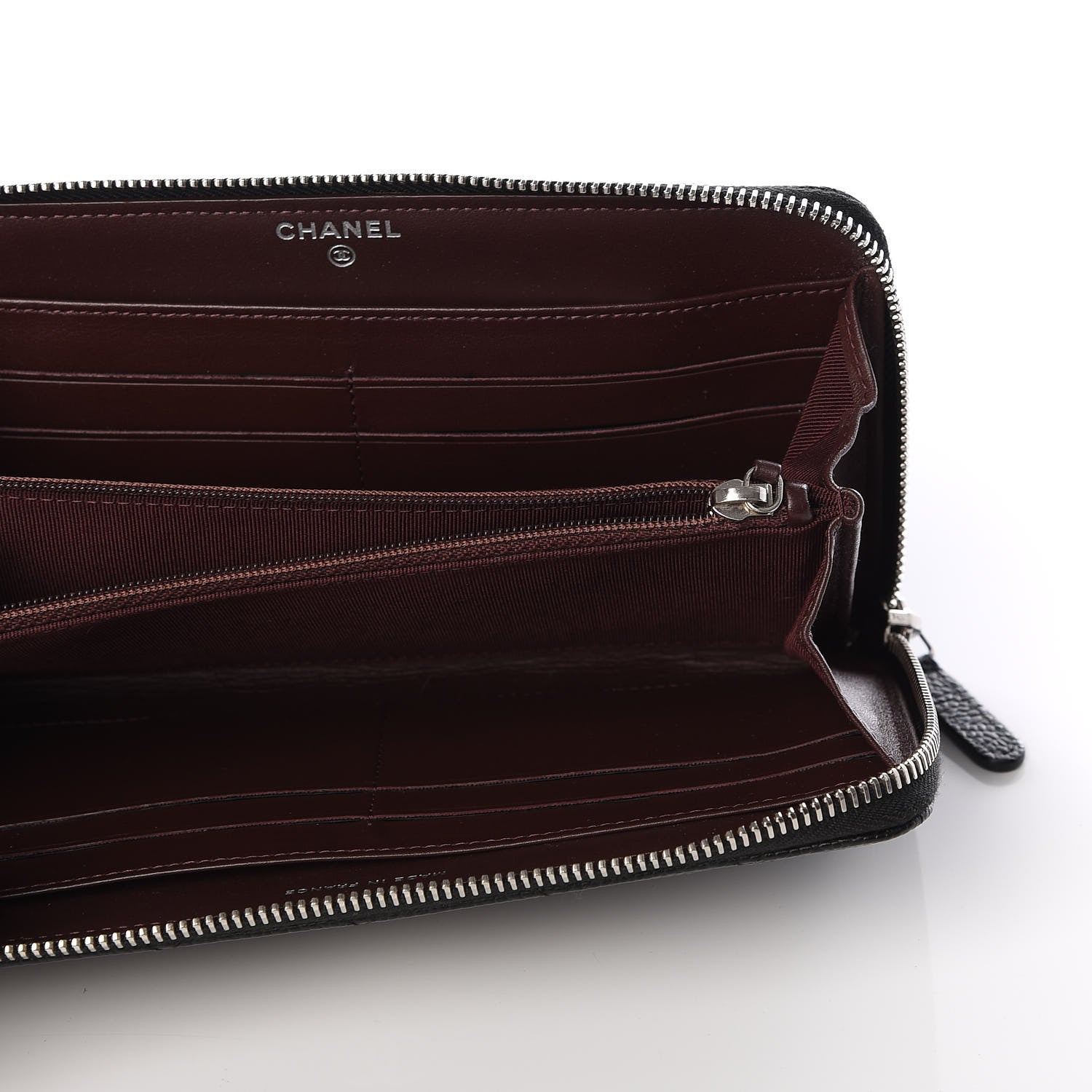 Chanel Caviar Quilted Large Gusset Zip Around Wallet Black 4 of 8