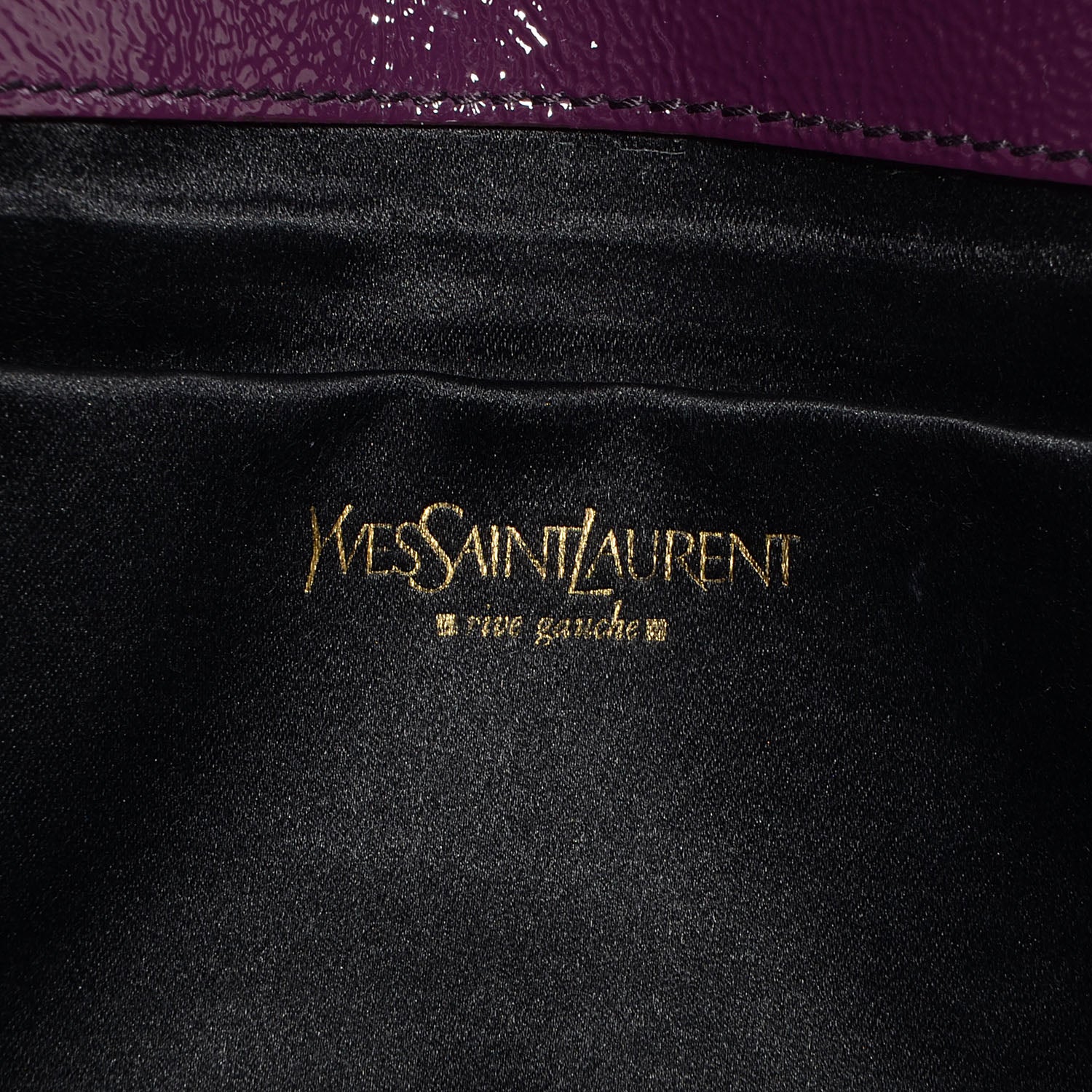 Saint Laurent Patent Large Belle De Jour Clutch Violet 6 of 7