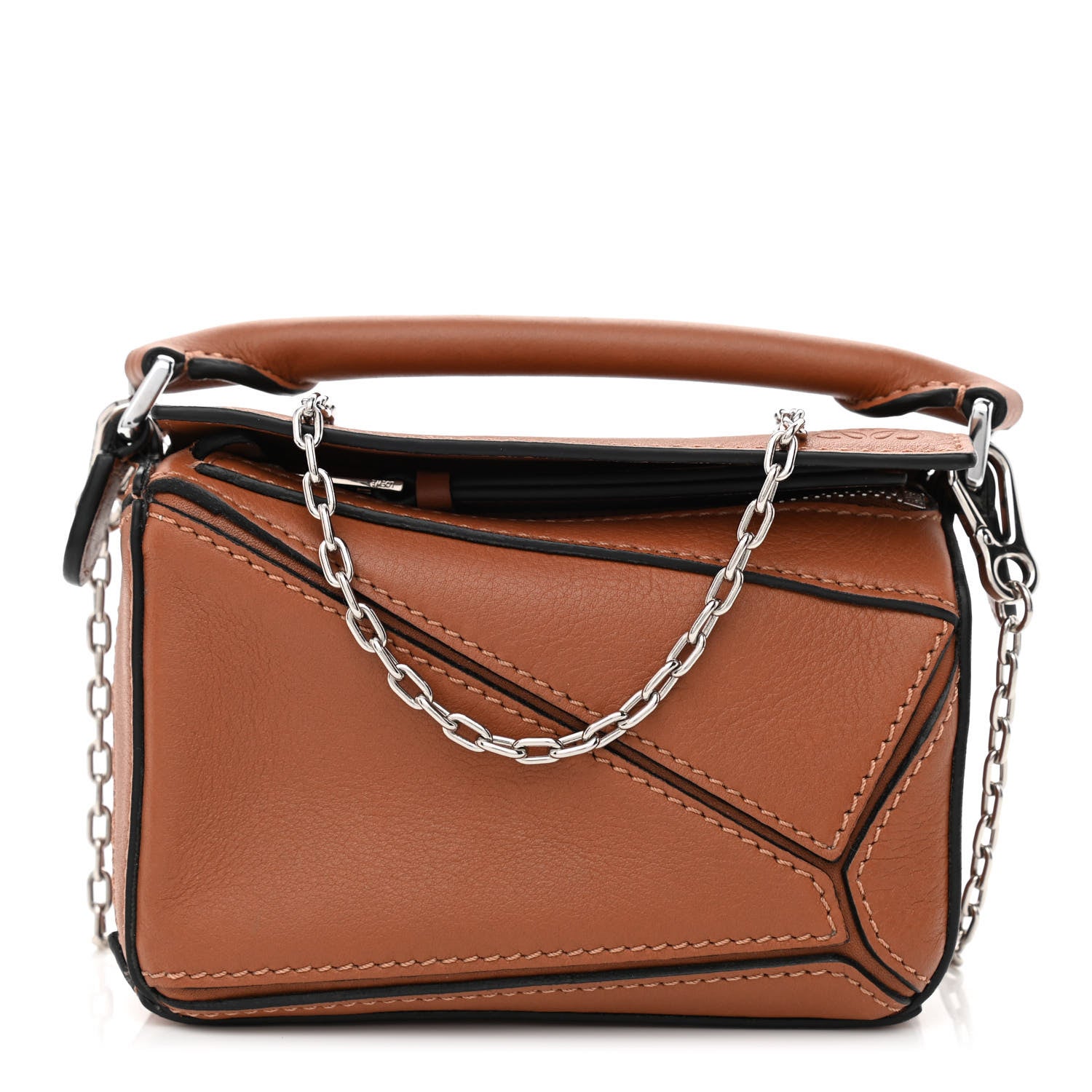 Loewe Calfskin Nano Puzzle Bag Tan 1 of 11