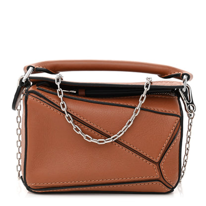 Loewe Calfskin Nano Puzzle Bag Tan 1 of 11