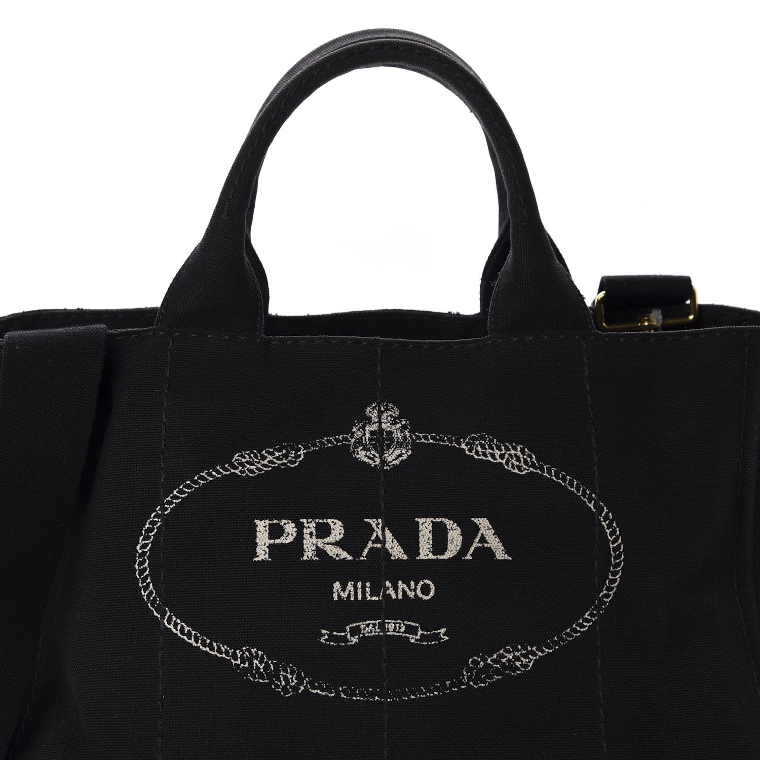 Prada Canapa Logo Tote Black 10 of 10