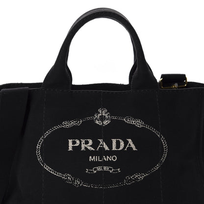 Prada Canapa Logo Tote Black 10 of 10