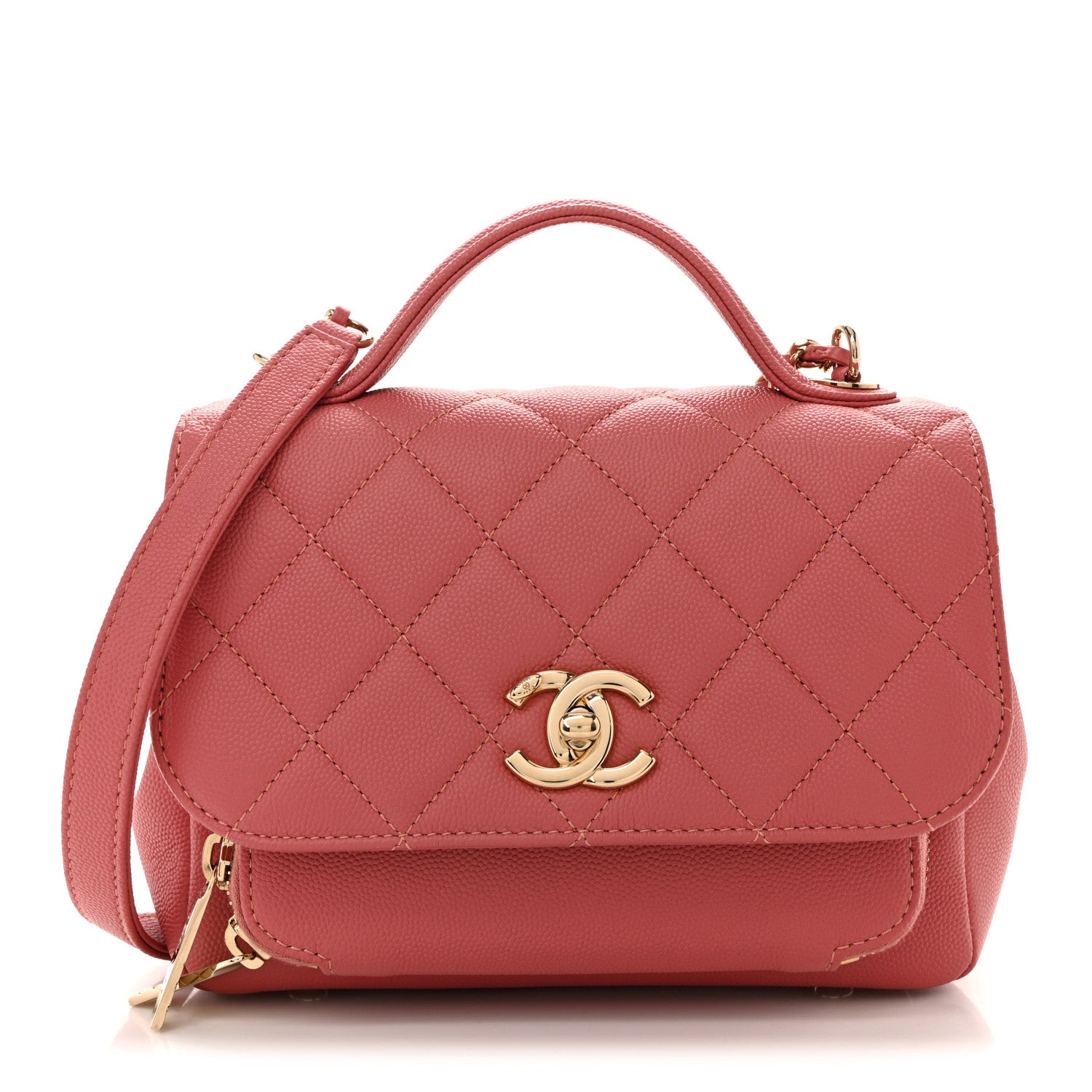 Chanel Caviar Quilted Small Business Affinity Flap Dark Pink 1 of 14