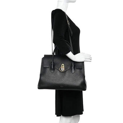 Mulberry Small Classic Grain Calfskin Large Seaton Black 2 of 9