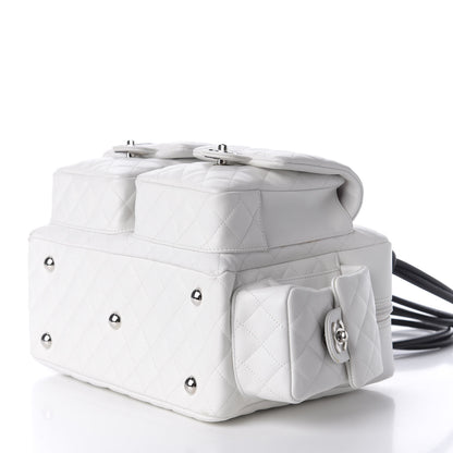 Chanel Calfskin Quilted Large Cambon Multipocket Reporter White 9 of 22