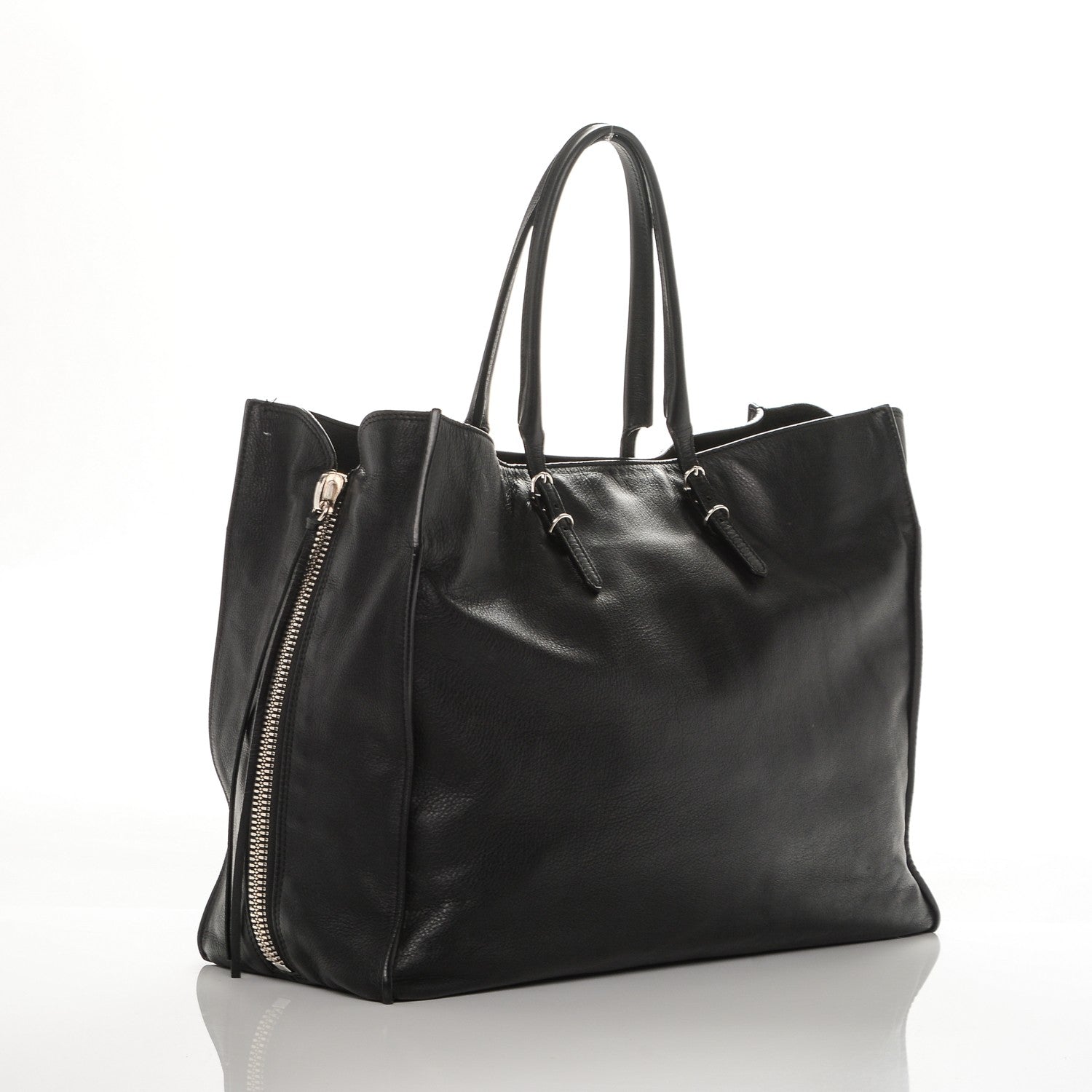 Balenciaga Supple Calfskin Papier A4 Zip Around Tote Black 3 of 6