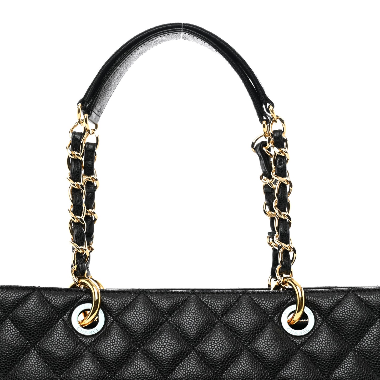 Caviar Quilted Grand Shopping Tote GST Black
