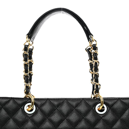Chanel Caviar Quilted Grand Shopping Tote GST Black 5 of 10