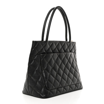 Chanel Caviar Quilted Medallion Tote Black 2 of 10