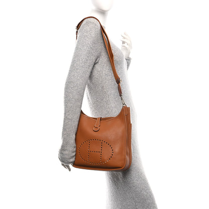 Hermes Taurillon Clemence Evelyne III PM Gold 2 of 10