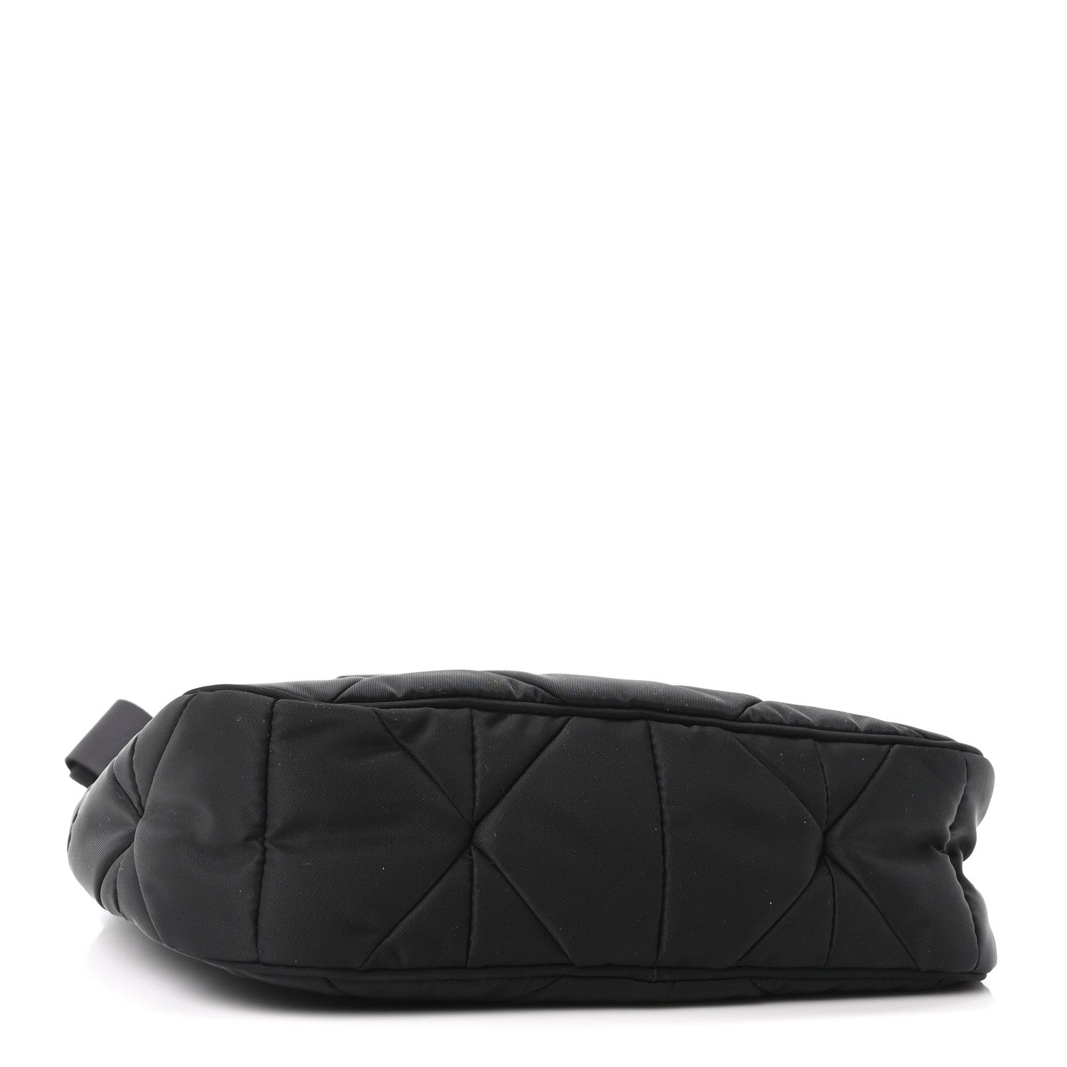 Prada Re-Nylon Triangle Padded Patchwork Shoulder Bag Black 4 of 10