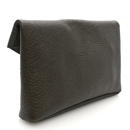 Saint Laurent Grained Lambskin Large Cassandre Envelope Pouch Light Musk 3 of 6