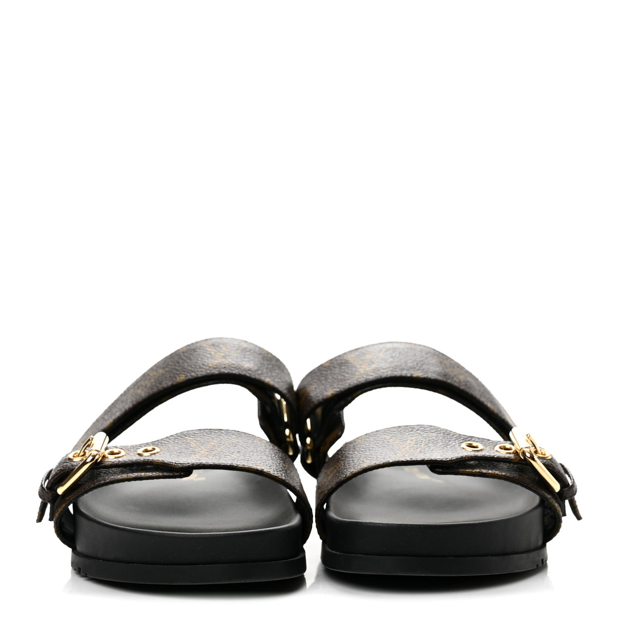 Monogram Bom Dia Mule Sandals 35.5 Black