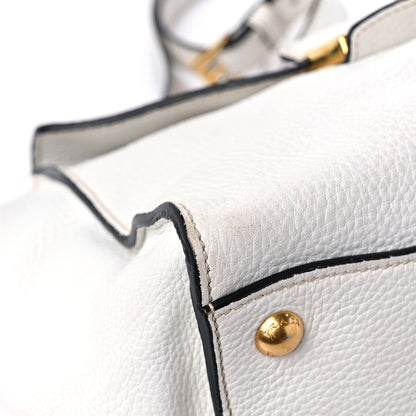 Prada Vitello Daino Sound Twin Pocket Satchel Bianco 7 of 16