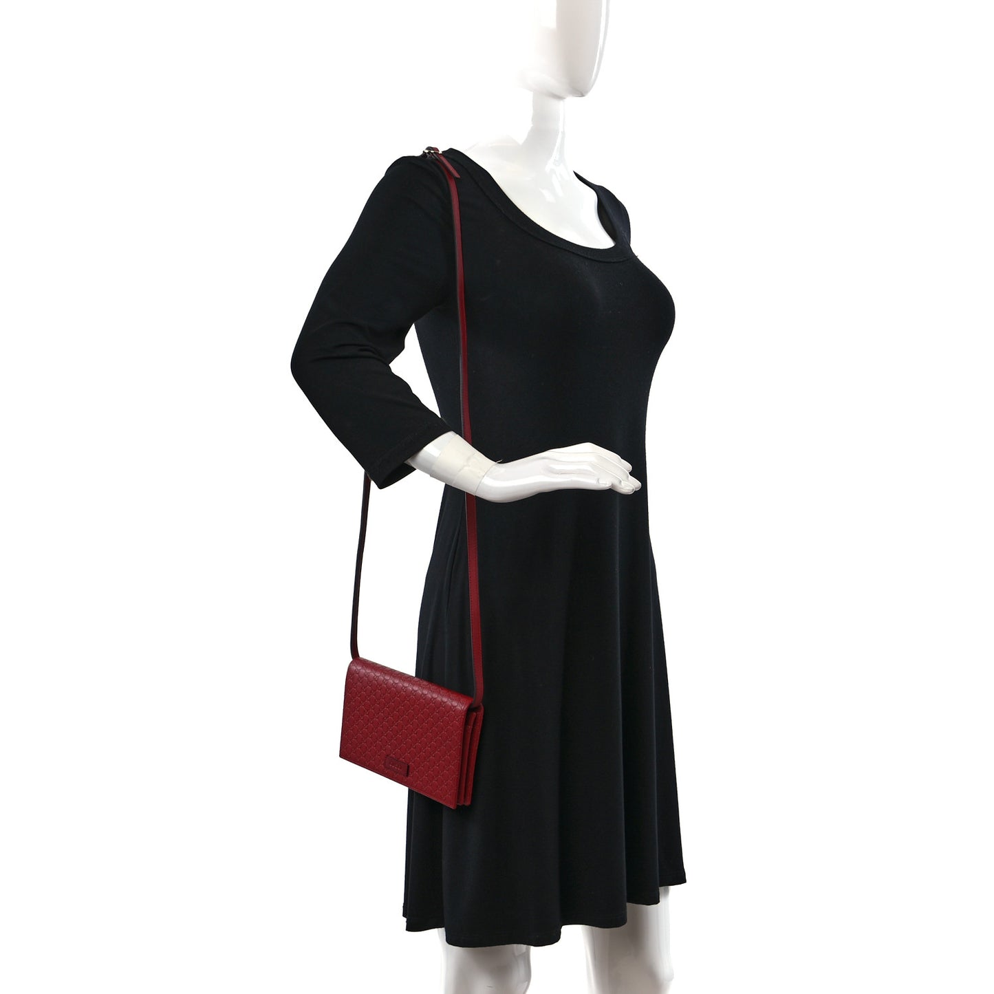 Microguccissima Crossbody Wallet Red