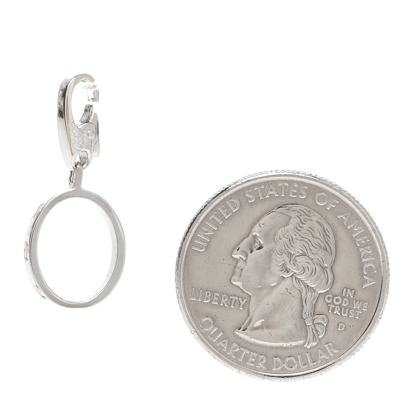 18K White Gold LOVE Ring Charm