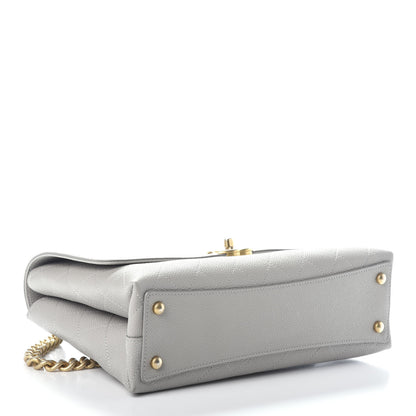 Chanel Grained Calfskin Small Stitched Flap Grey 4 of 10