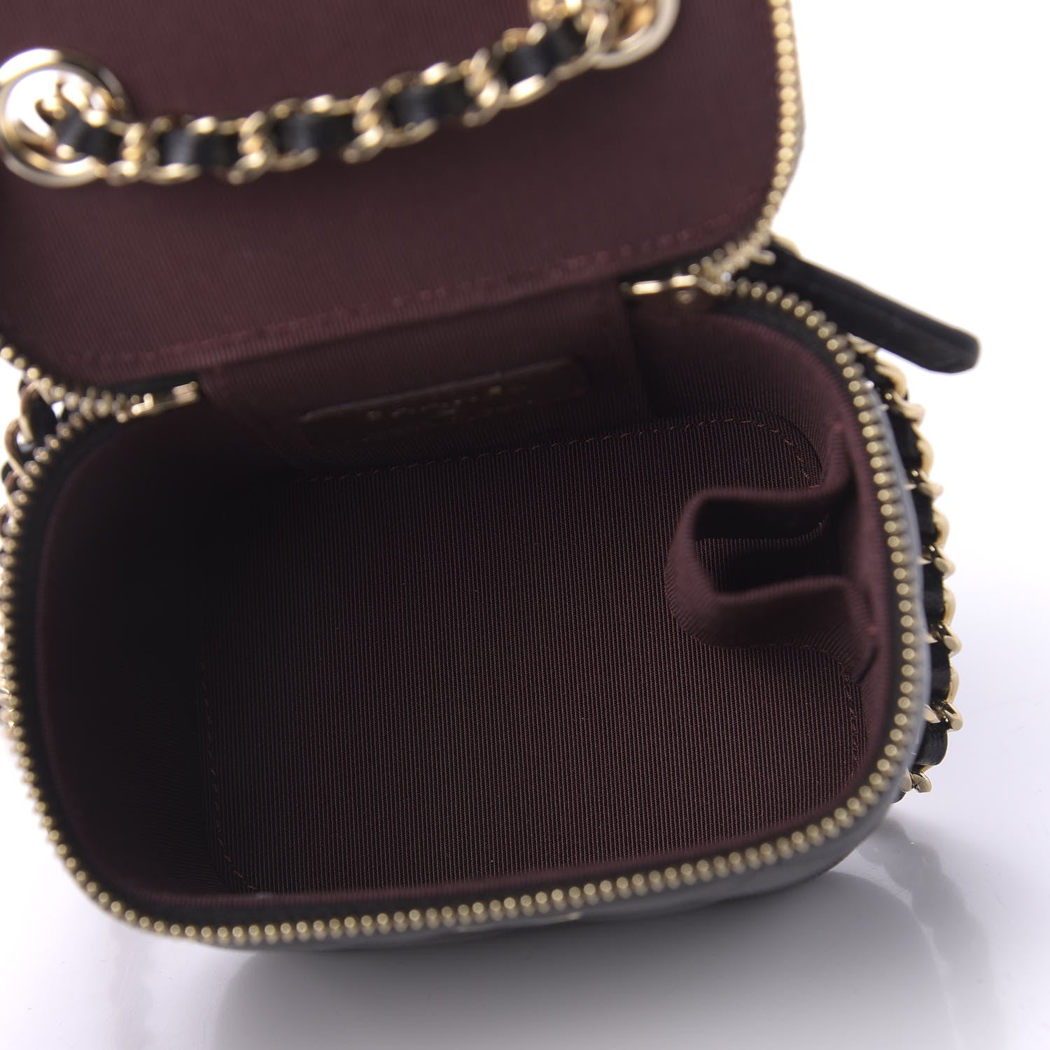 Chanel Lambskin Quilted Mini Vanity Case With Chain Black 5 of 10