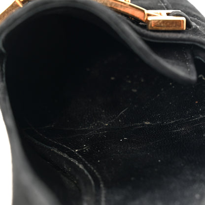 Prada Suede Metal Plate Logo Loafers 37.5 Black 12 of 12