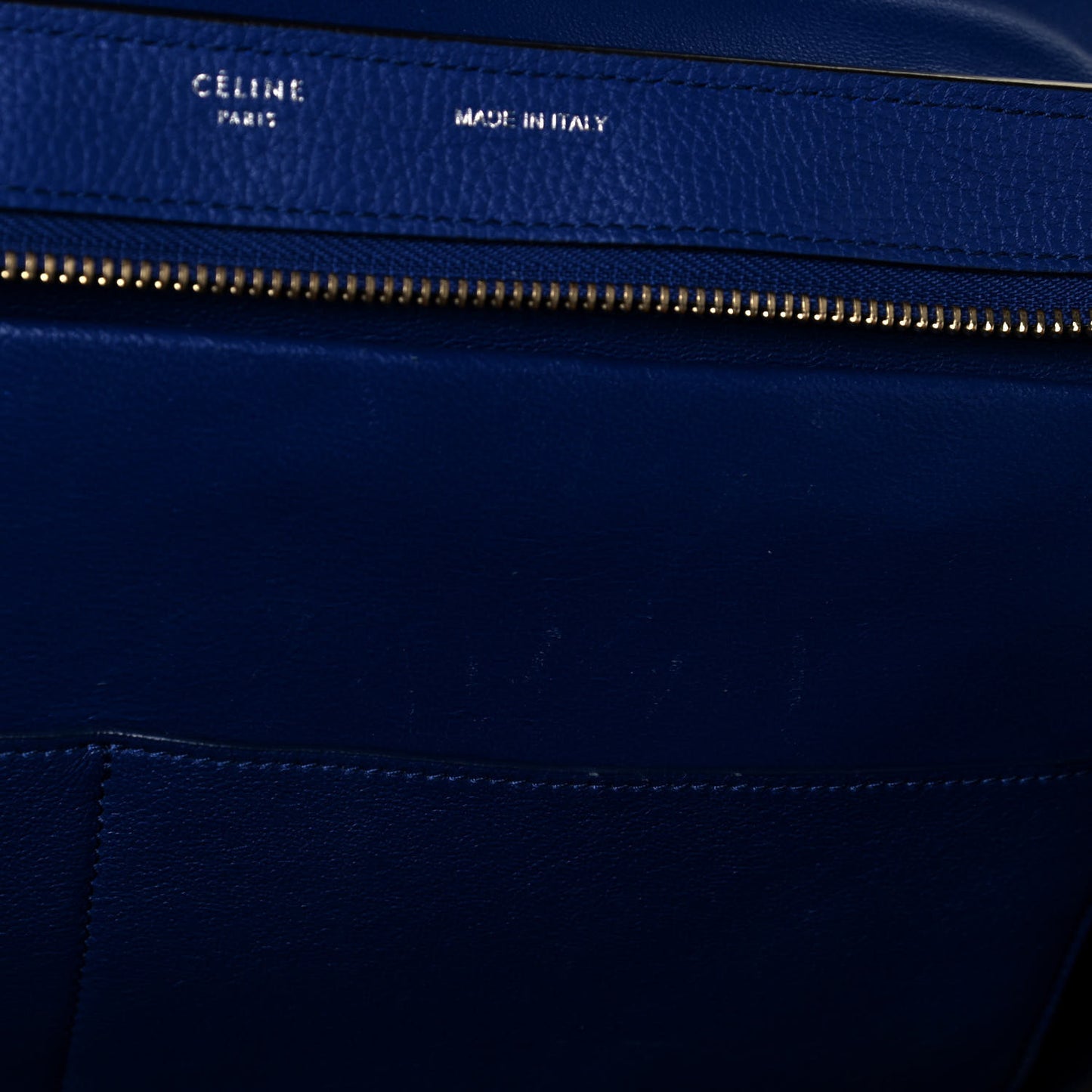 Drummed Calfskin Suede Small Trapeze Indigo