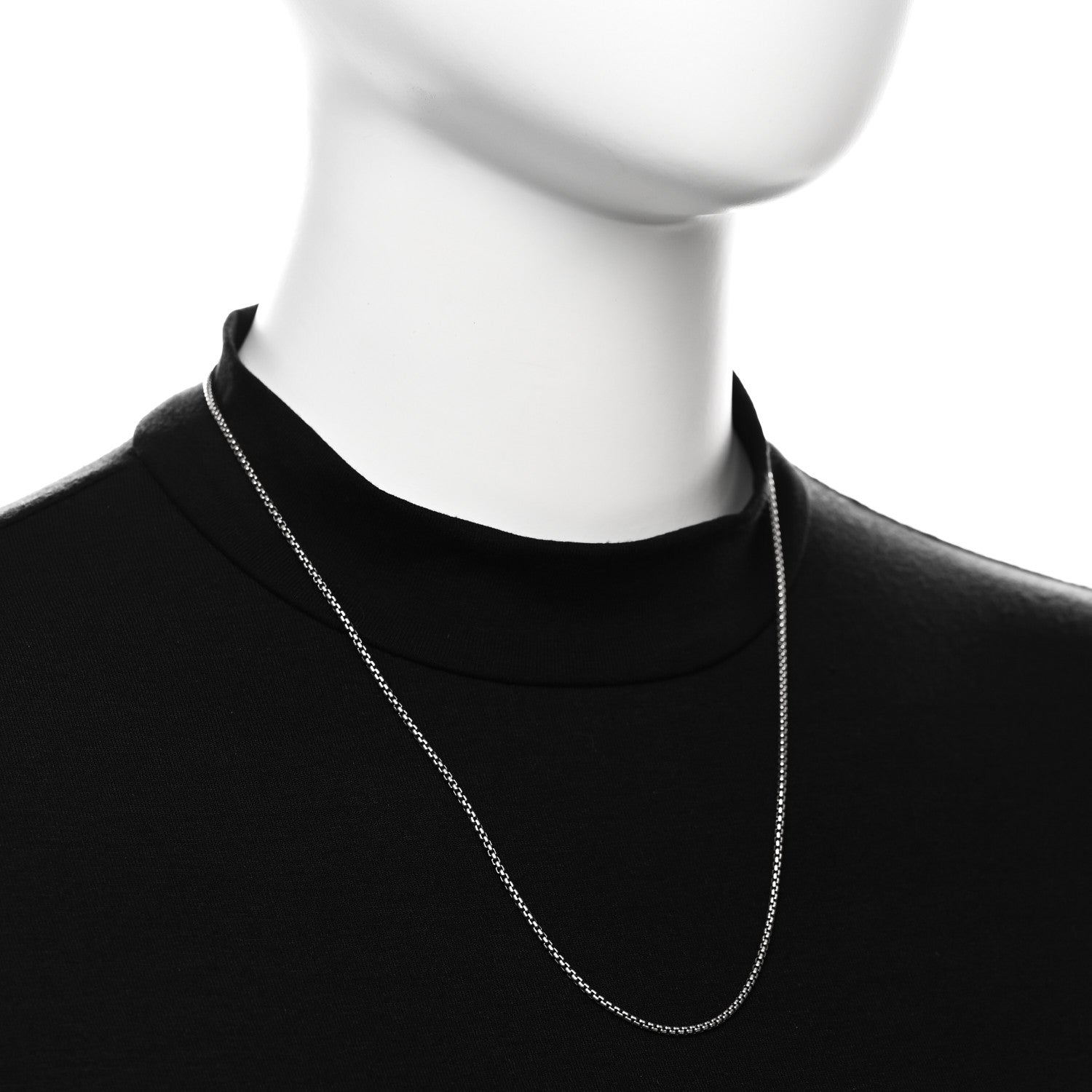 David Yurman Sterling Silver 1.7mm Baby Box Chain Necklace 20" 2 of 5