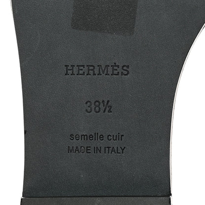 Hermes Calfskin View Sandals 38.5 Black 9 of 10