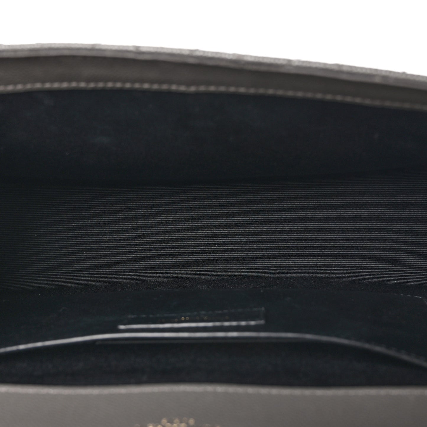 Grain De Poudre Textured Mixed Matelasse Medium Triquilt Monogram Satchel Fog