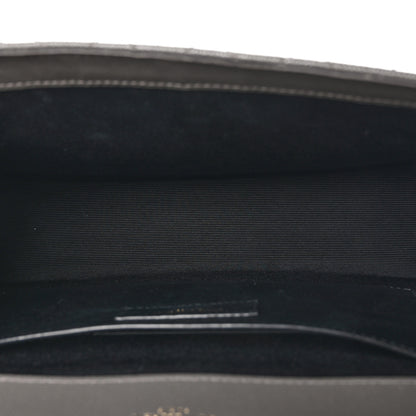 Saint Laurent Grain De Poudre Textured Mixed Matelasse Medium Triquilt Monogram Satchel Fog 5 of 11