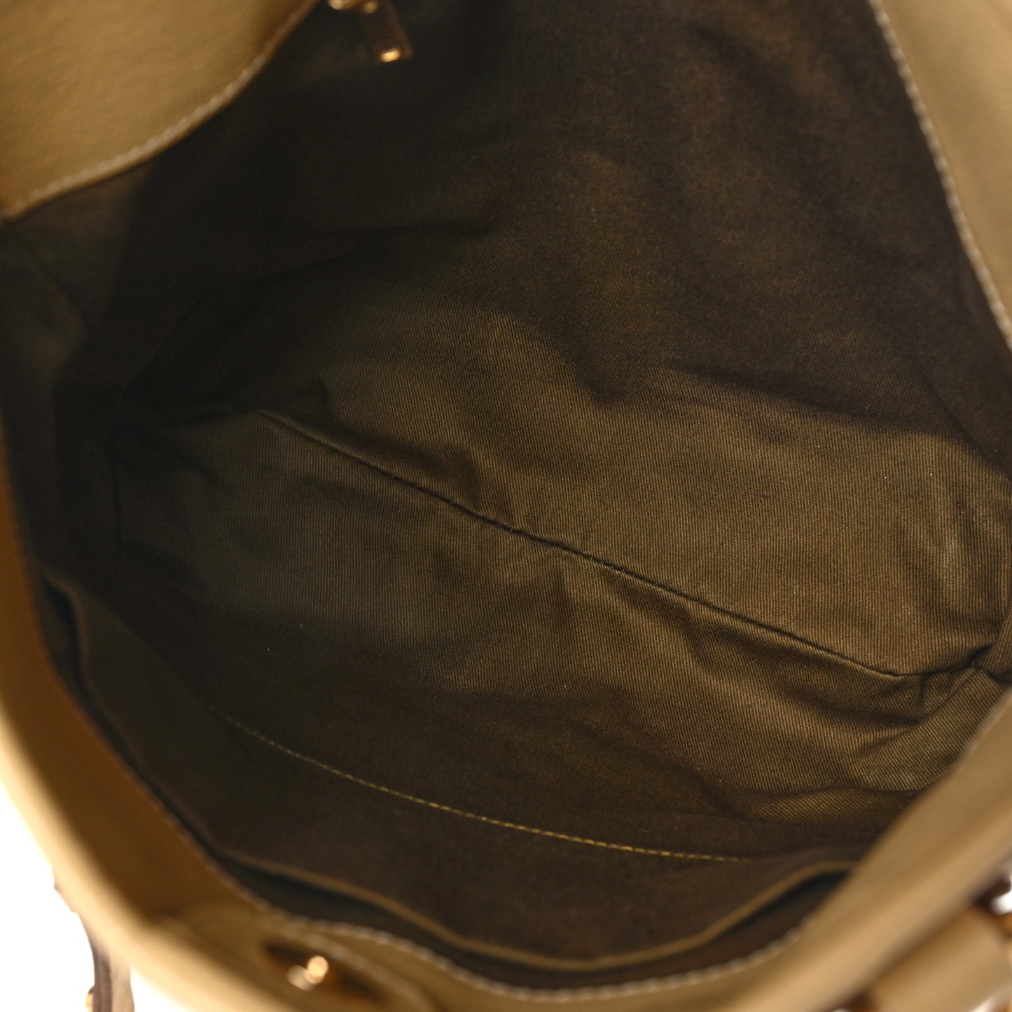 Calfskin Quilted Zipper Tote Beige