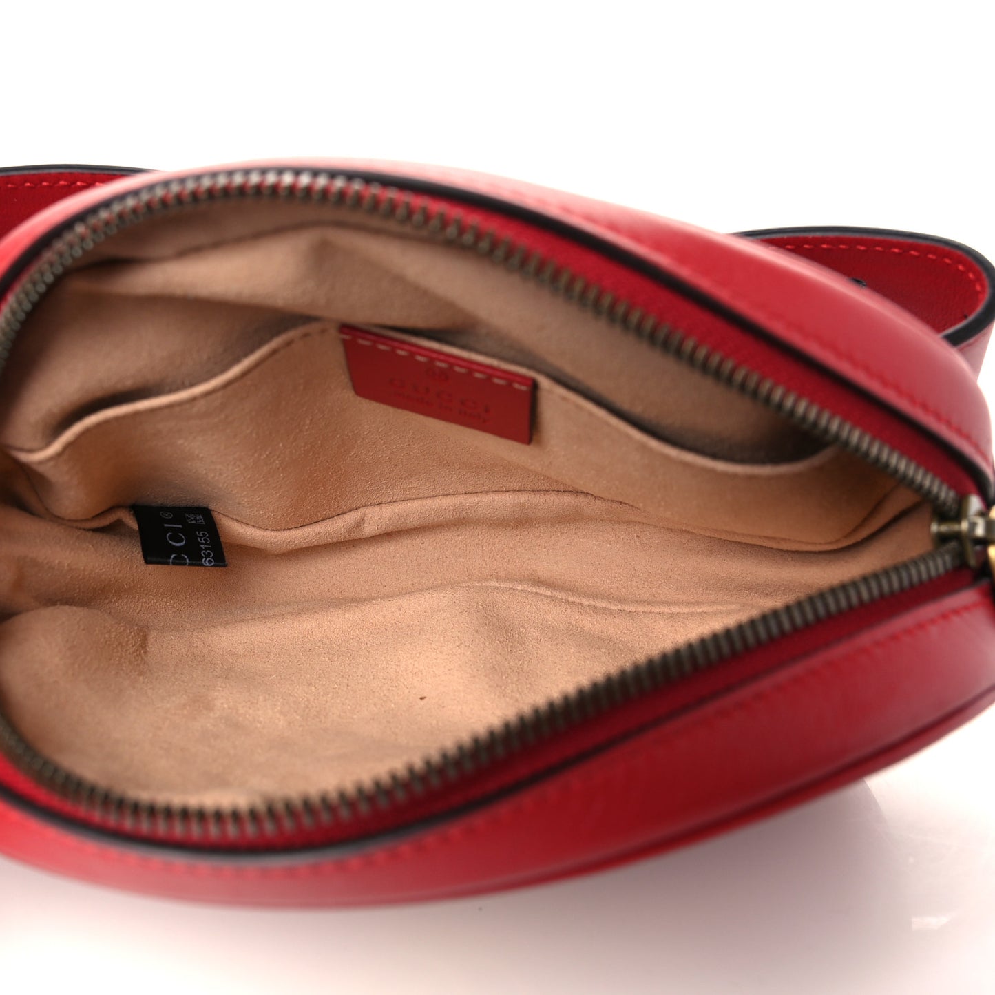 Calfskin Matelasse GG Marmont Belt Bag 85 34 Hibiscus Red