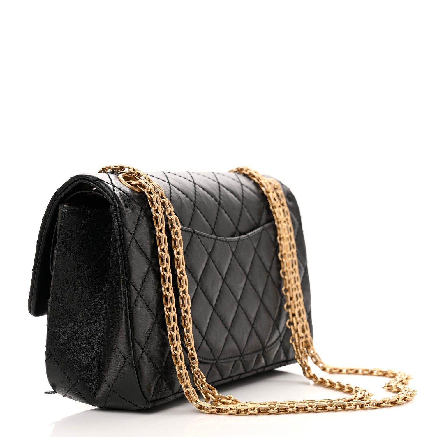 Chanel Aged Calfskin Quilted 2.55 Reissue 225 Flap Black 3 of 13