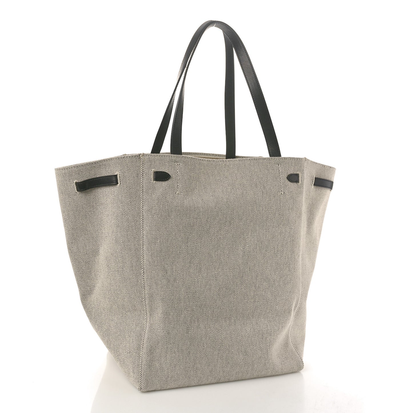 Felt Calfskin Medium Belt Cabas Phantom Black Beige