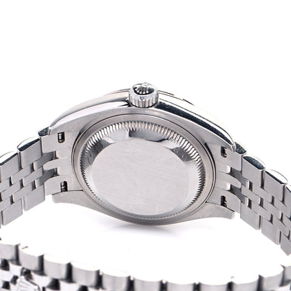 Rolex Stainless Steel 18K White Gold 28mm Oyster Perpetual Datejust Watch Silver Roman 279174 4 of 4