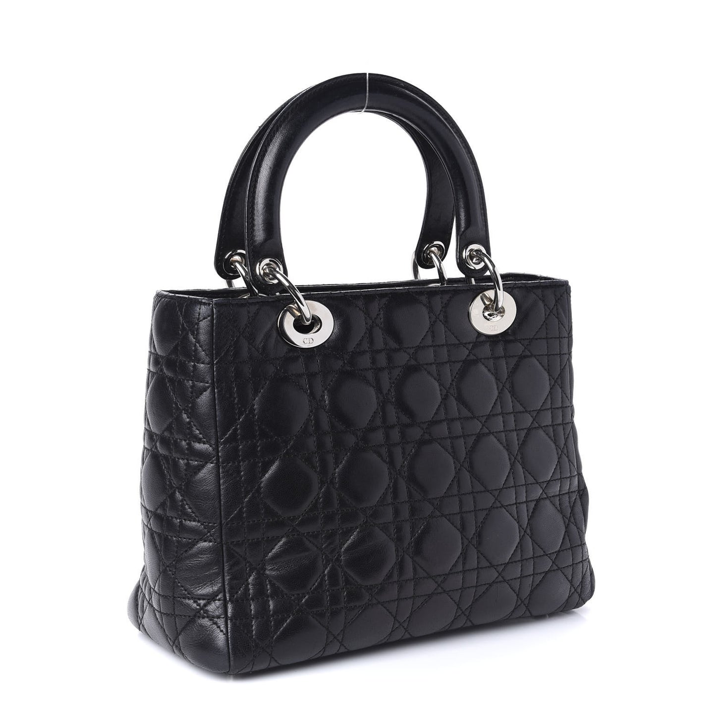 Lambskin Cannage Medium Lady Dior Black