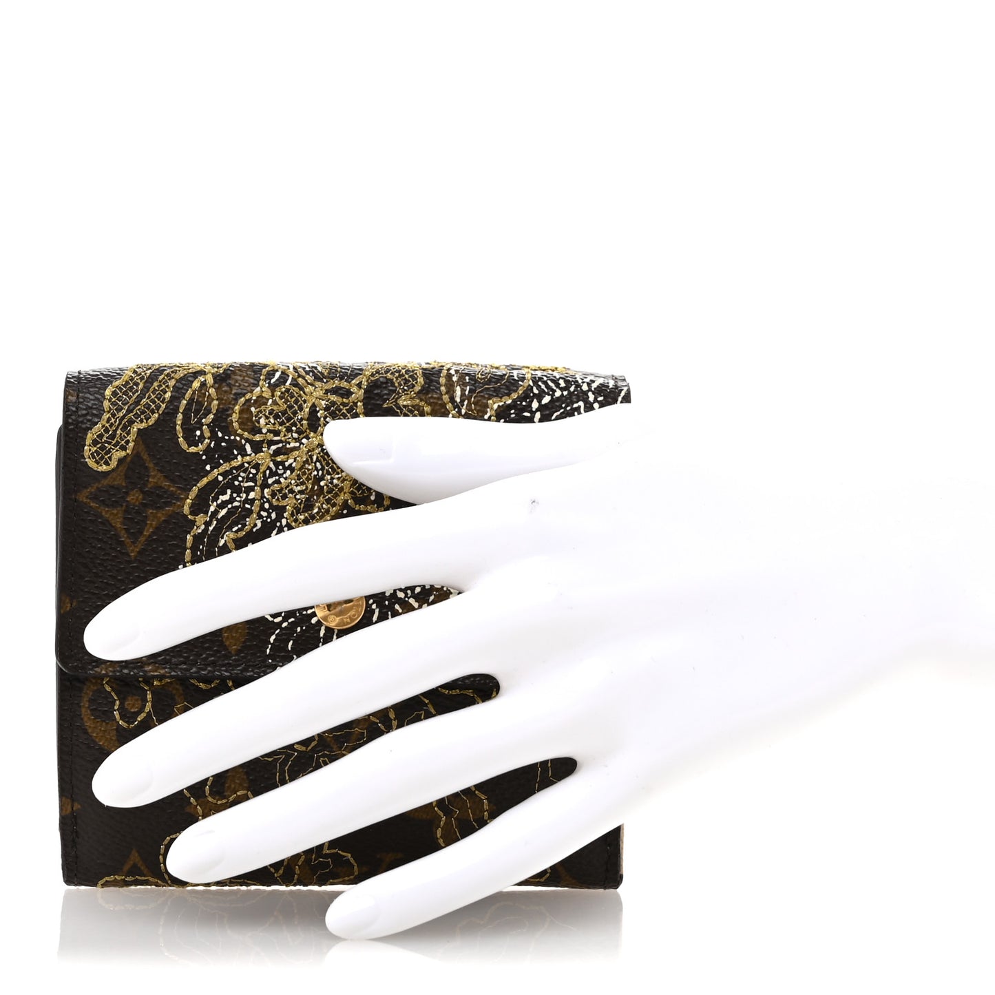 Monogram Dentelle Elise Wallet Gold