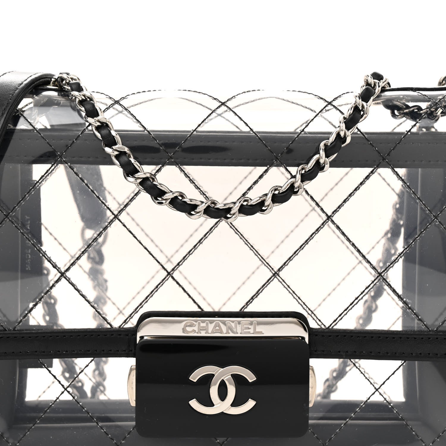 Chanel PVC Lambskin Quilted Beauty Lock Flap Black 8 of 13
