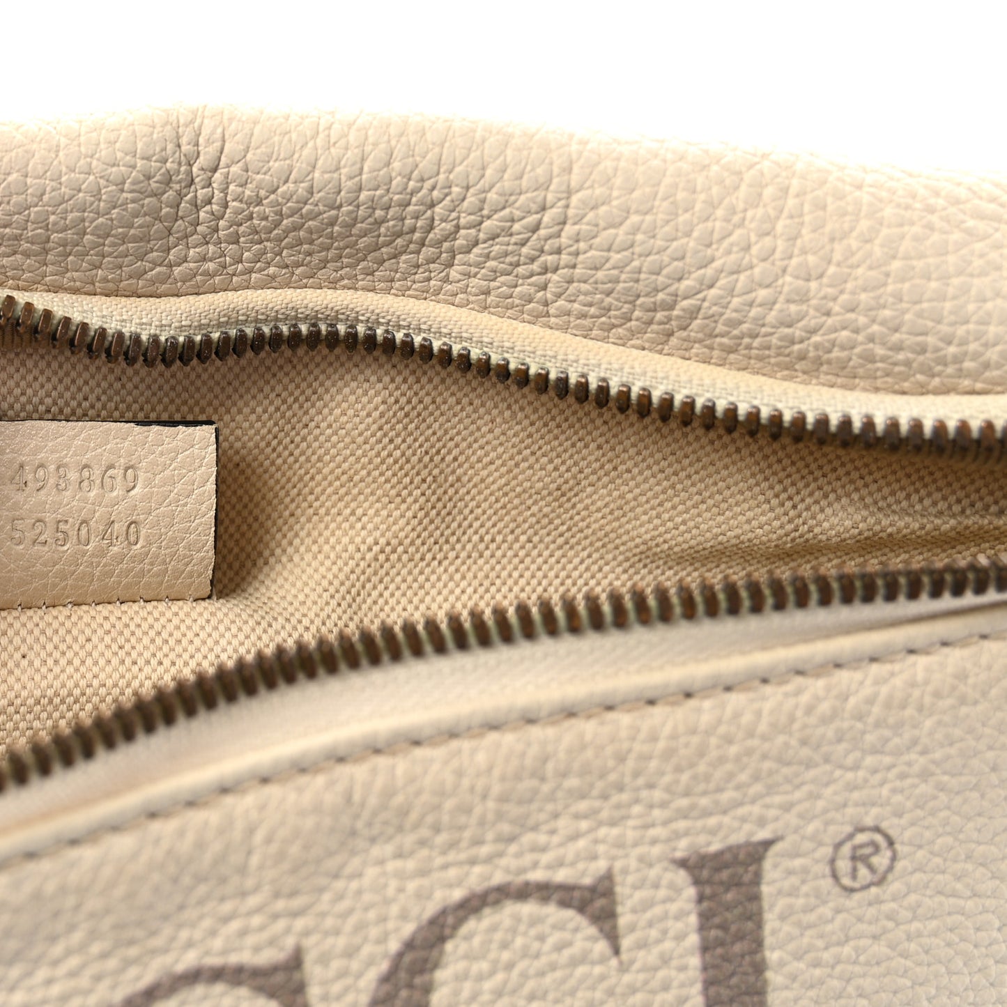Grained Calfskin Logo Belt Bag White