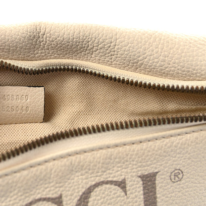 Gucci Grained Calfskin Logo Belt Bag White 7 of 10