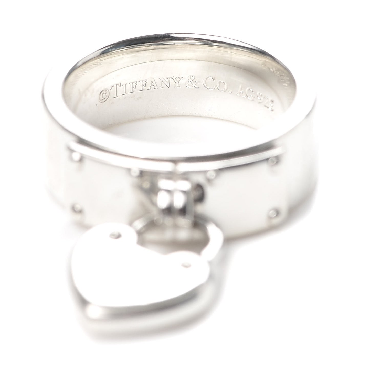 Sterling Silver Return To Tiffany Lock Love Ring 49 4.75