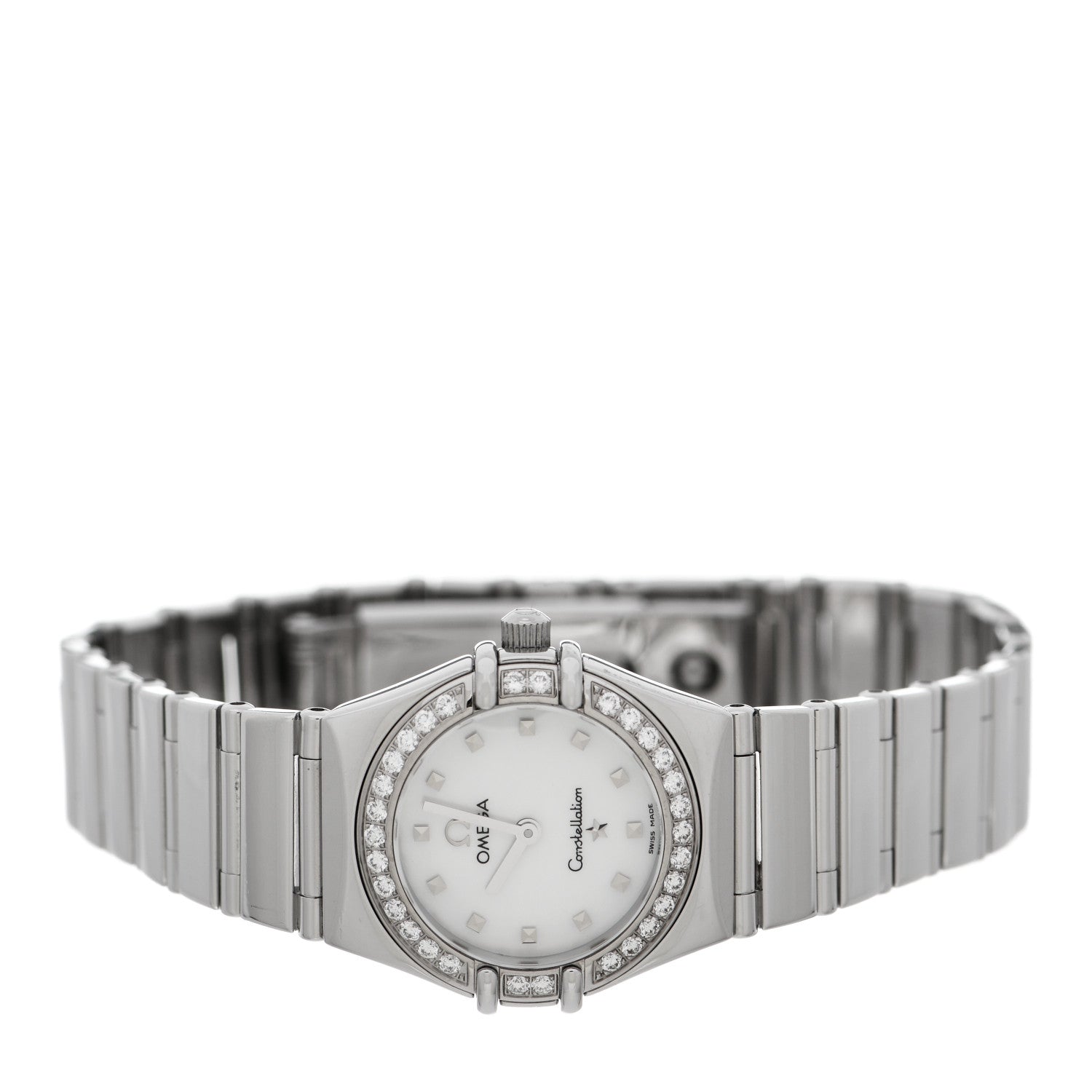 Omega Stainless Steel Diamond Bezel Mother of Pearl 22mm Constellation My Choice Quartz Watch 1465.71.00 2 of 5